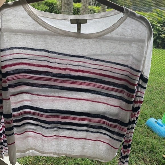 Joie | Striped Linen Summer Sweater - Picture 2 of 4
